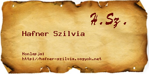 Hafner Szilvia névjegykártya