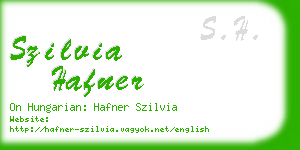 szilvia hafner business card